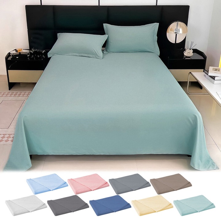 Pamut ágynemű, 150x230cm, hűsítő, légáteresztő, egyszínű, Queen Size