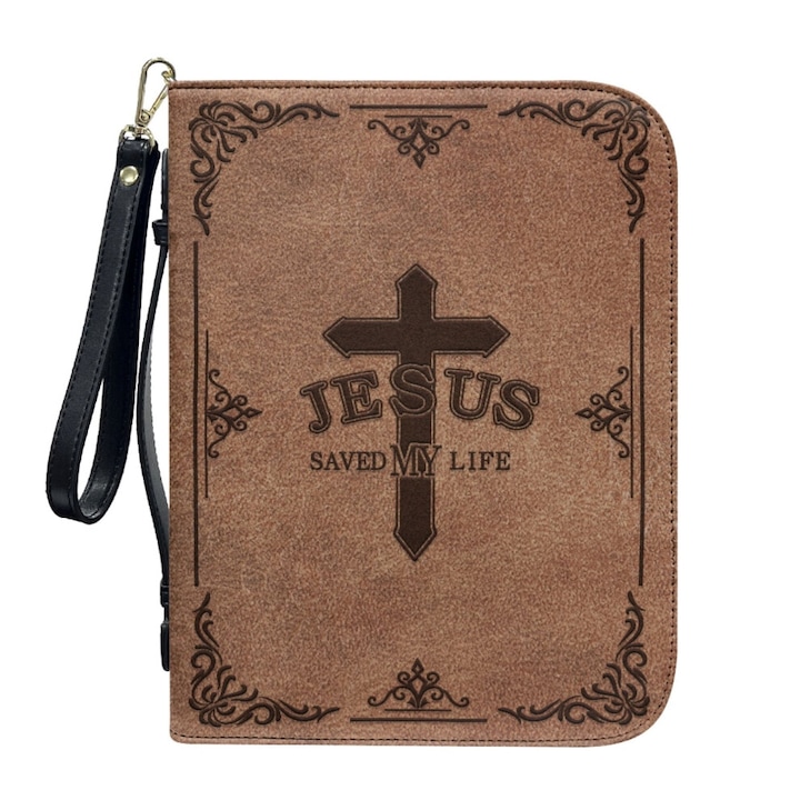 Husa Biblie piele PU 2XL impermeabila maner curea detasabila