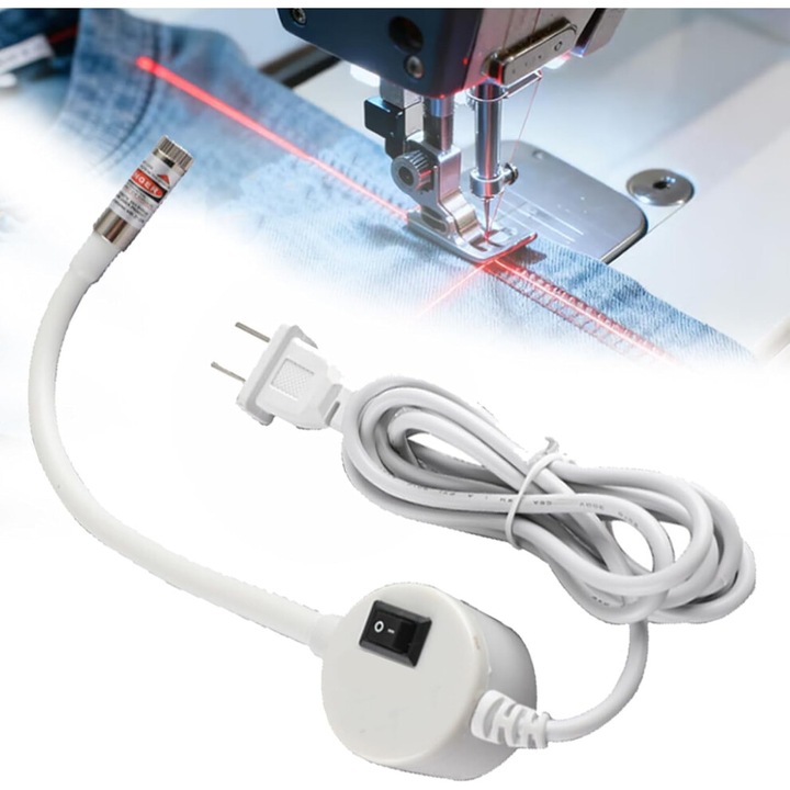 Ghid laser magnetic pentru masina de cusut, rosu, universal