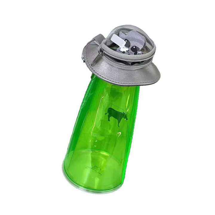 Penar transparent rezistent la apa, forma nava spatiala, 9.2x12.4cm, verde deschis