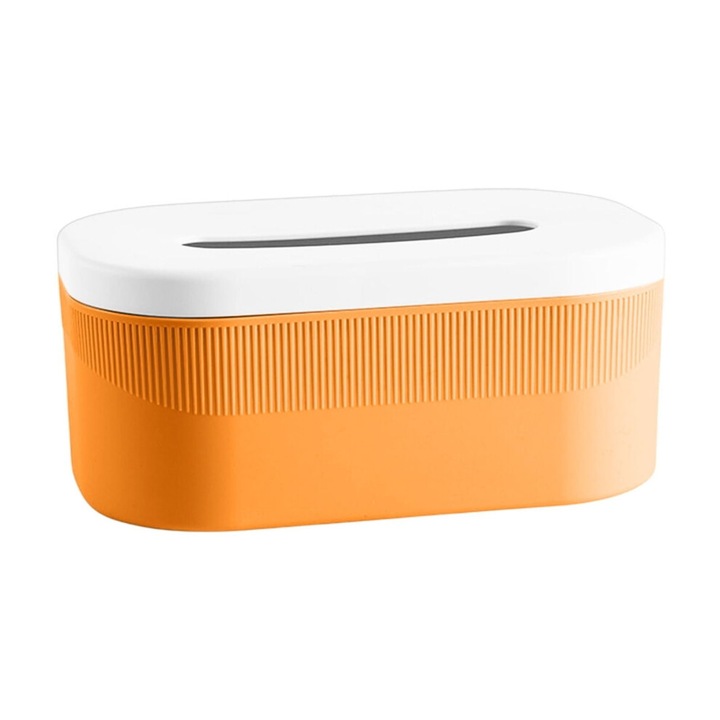 Cutie pentru servetele plastic portocaliu 21x13x9cm