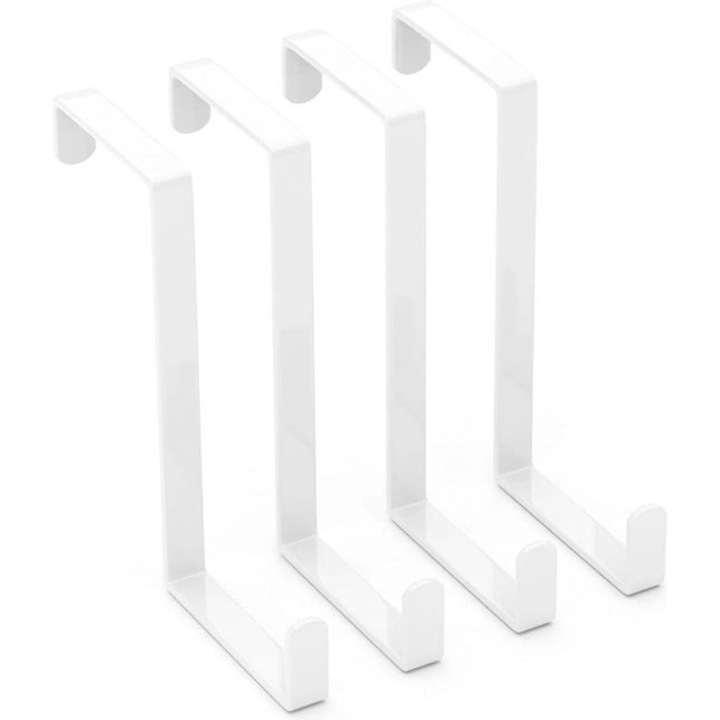 4 db kanálkészlet, rozsdamentes acél, fehér, 2-4 cm vastagság