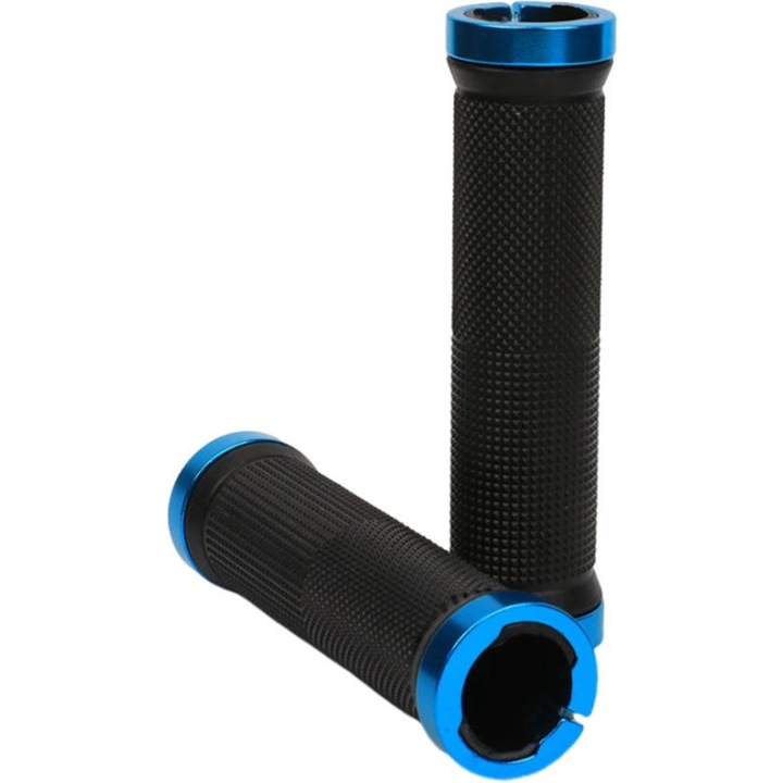 Kerékpár markolat, ergonomikus, dupla sűrűségű gumi, fekete, 130mm