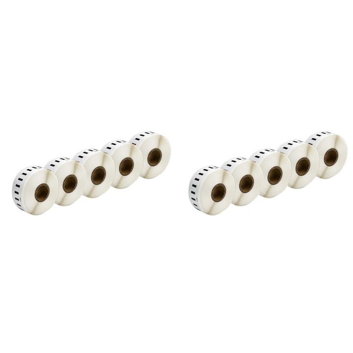 10 tekercs termikus címke szett, 25x54mm, fehér, 2500 címke