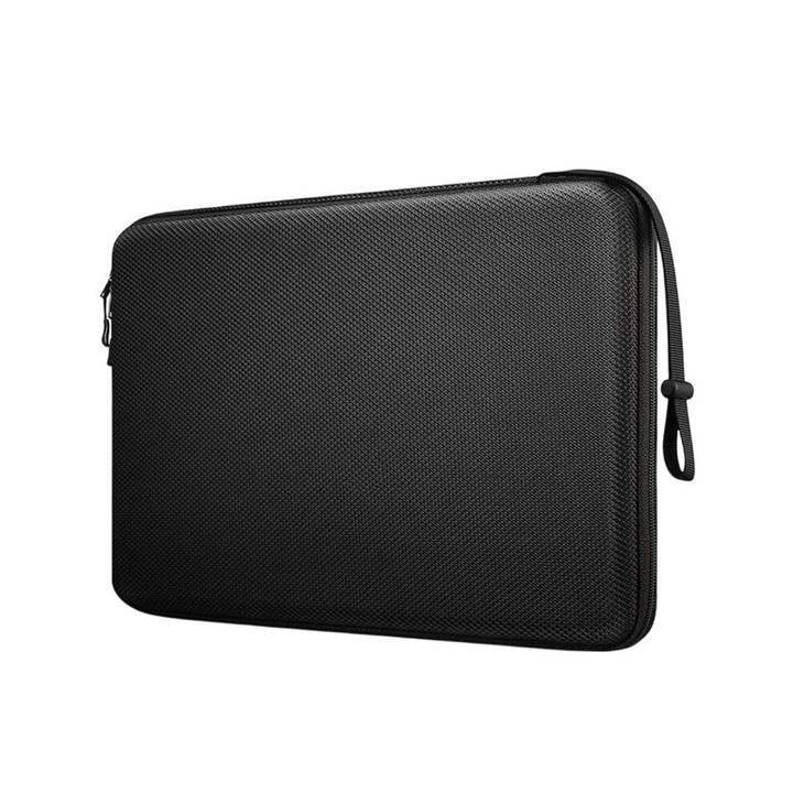 Laptop tok 13-14 hüvelykes, kemény EVA, fekete, 5mm védelem, 1600D poliészter