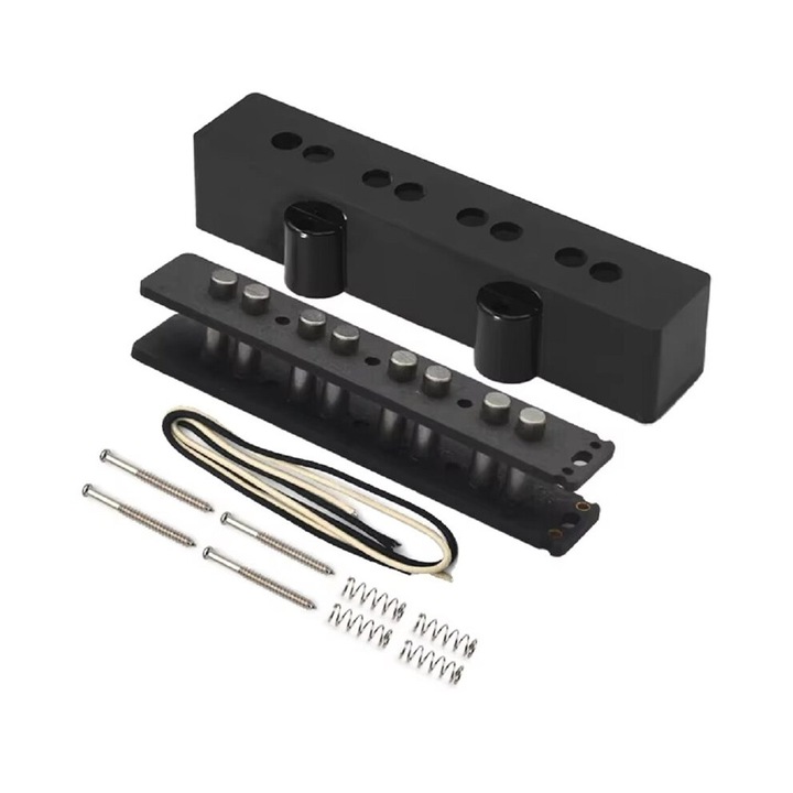 Kit pickup chitara bass 4 corzi, Alnico 5, negru, 95xmm