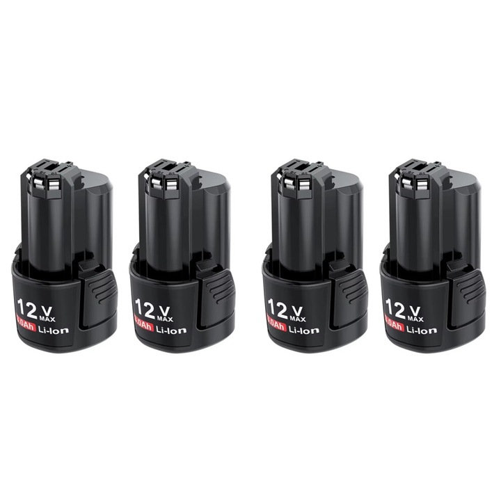 4 db Li-Ion akkumulátor készlet 4000mAh 12V/10.8V többszínű