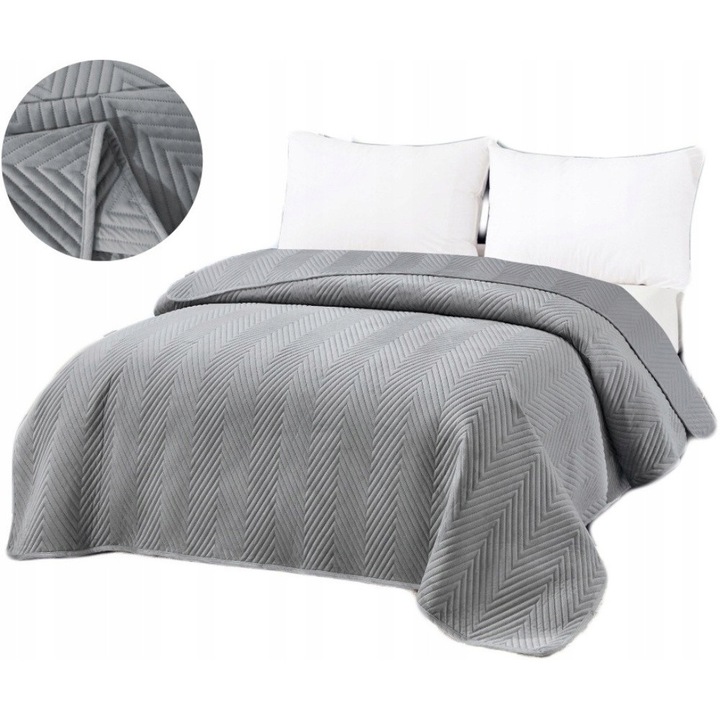 Narzuta Welur Pikowana 220x240 cm - Elegancka i Dwustronna