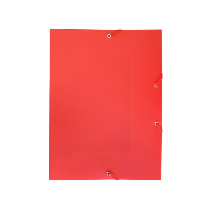 Mapă cu elastic A4, plastic Bluering® roșu