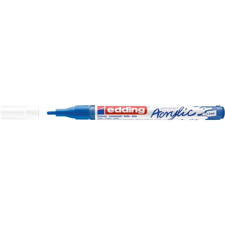 Marker acrilic 1-2mm, Edding 5300 albastru