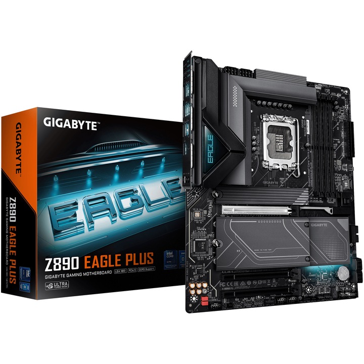 Placa de baza GIGABYTE Z890 EAGLE PLUS, LGA1851, DDR5, ATX, Negru