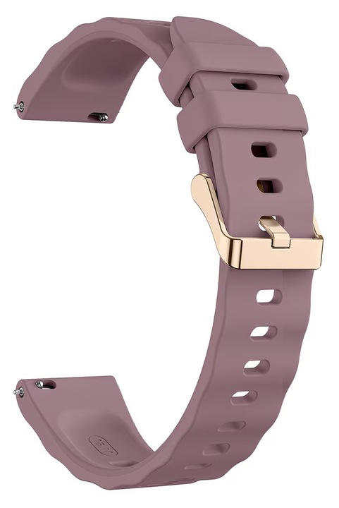 Szilikon szíj Huawei GT6, Huawei Watch GT Series, 18 mm, rózsaarany csat, lila