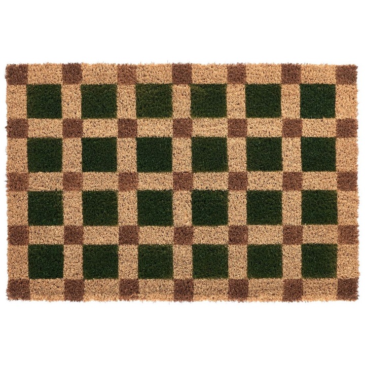 Lábtörlő Villasis Bézs/zöld 40 x 60 cm Kókuszrost