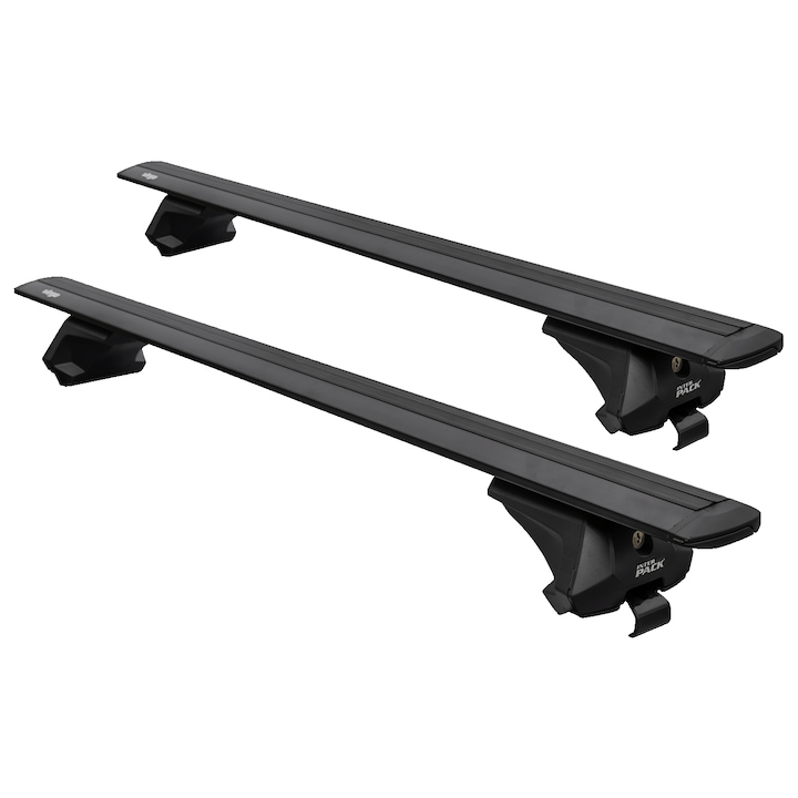 Set bare transversale portbagaj Inter Pack Virgo IR120 G2, lungime 120 cm, sine integrate, cu antifurt, culoare negru