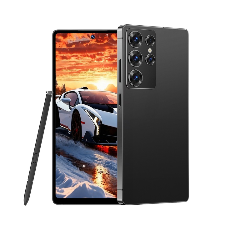Telefon telefon mobil inteligent Deemi, C25 Ultra, 6.8inch, 8G RAM, 128GB, retea 2G 3G 4G, 3800mah, negru