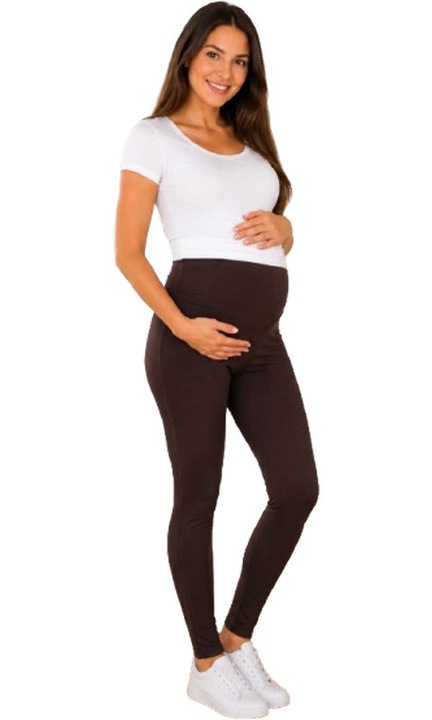 Colanți lungi pentru gravide Mini Junior, maro, mărime S