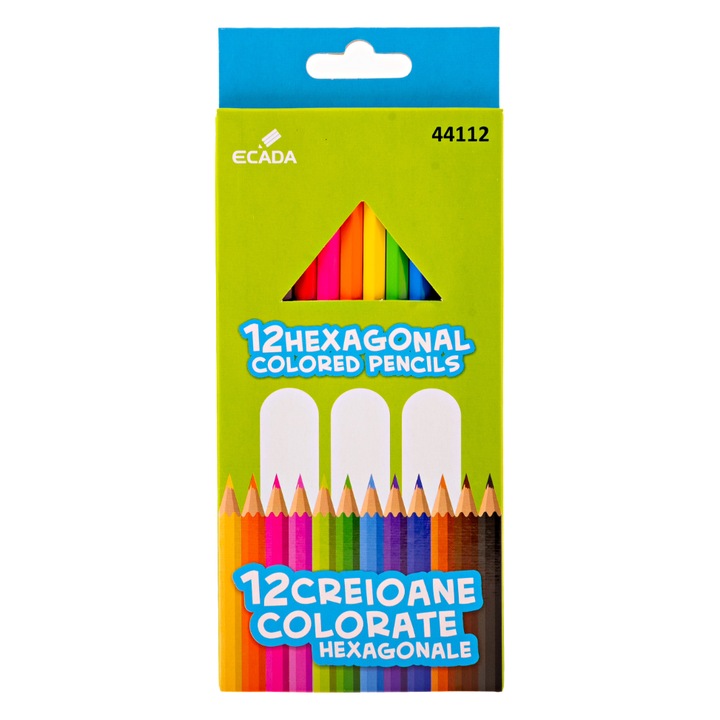 Creioane colorate Multicolor, forma Hexagonala, mina 2.7 mm Ecada® sku28