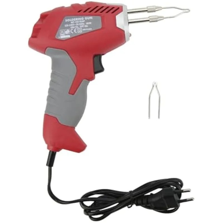 Forrasztópisztoly 180W, 200C, LED, kompakt, fekete, 220x240V