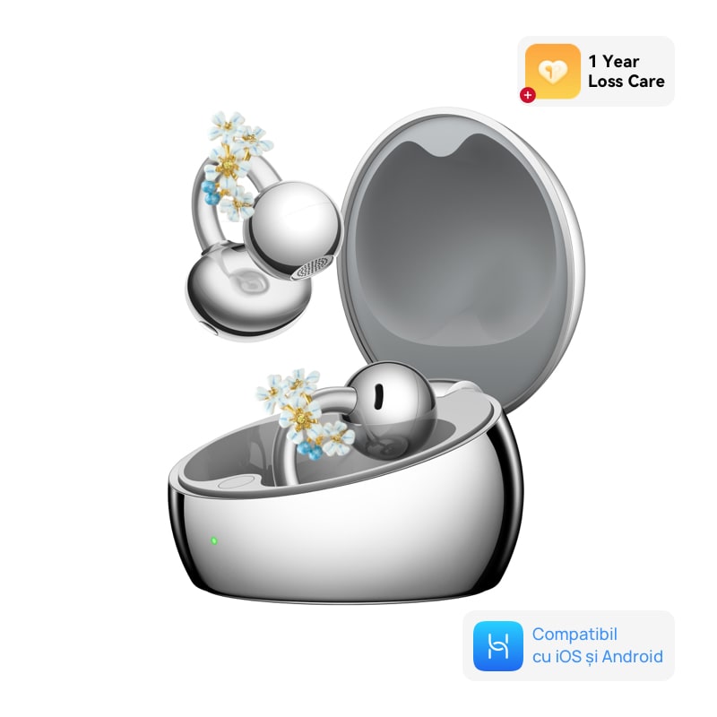 Casti audio Open-Ear Huawei FreeClip 2 S, True Wireless, Dual