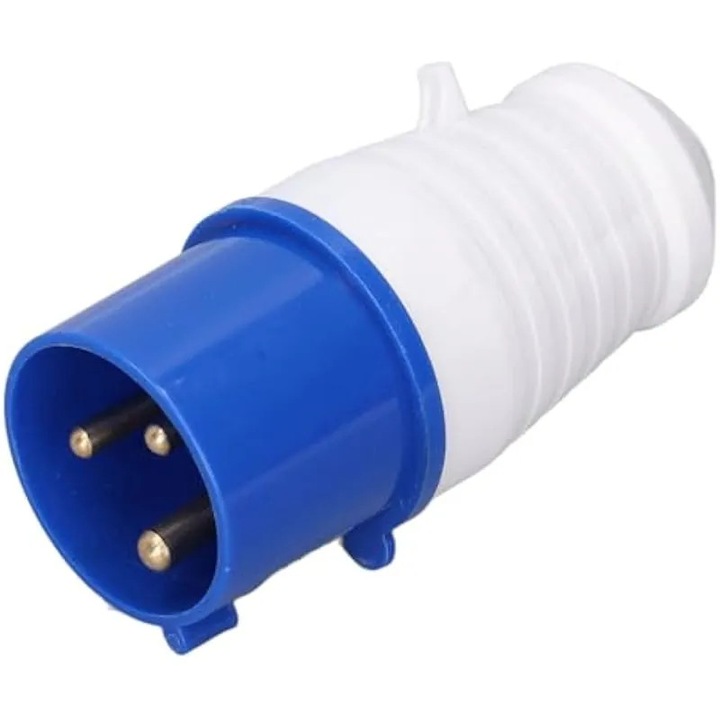 Ipari csatlakozó 3 pólusú IP44 kék 32A 220-250V kompakt