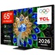 TCL MiniLed Wallpaper 65A400U televízió, 164 cm, Smart Google TV, 4K Ultra HD, 144Hz, E energiaosztály (2026-os modell)