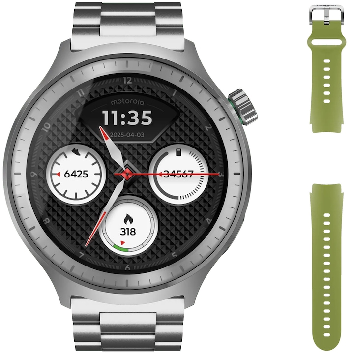 Smartwatch HUAWEI Watch Fit 5 Pro, Grey Aluminium with Gradient Orange Nylon Strap + 3 Months Health+