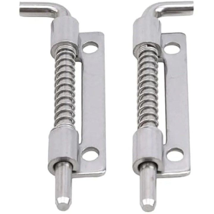 4 darab rugós retesz készlet, 304 rozsdamentes acél, 90mm, ezüst