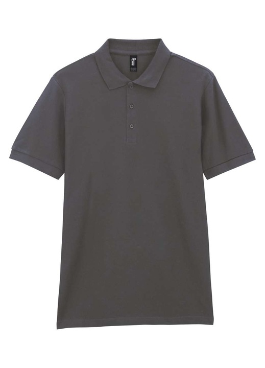 Gildan GI85800 férfi galléros póló, Antracitszürke, 3XL