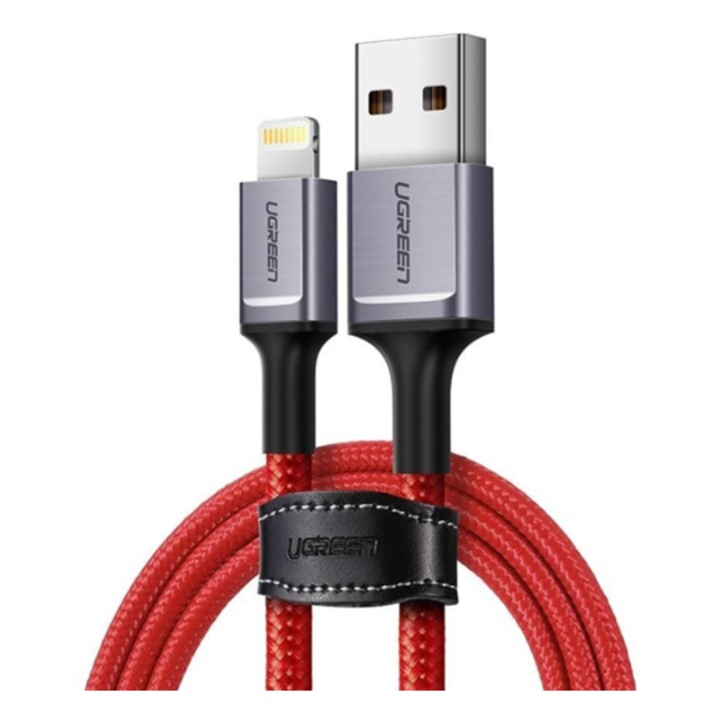 Ugreen USB A Lightning kábel iPhone-hoz, 1m, piros