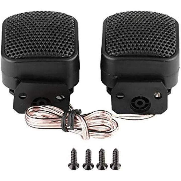 Autó hangszóró szett, négyzet alakú, 4x4 hüvelyk, 500W, fekete, IPX4 vízálló