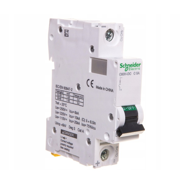 Електрически предпазител Schneider Electric C60H 5A 1P DC 220V 73mm