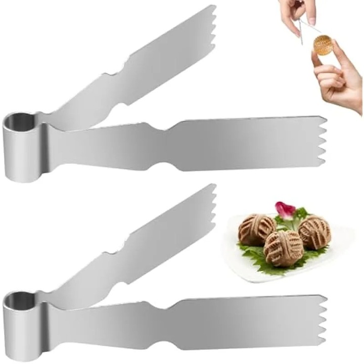 Pensete pentru patiserie, set 2 bucati, otel inoxidabil, 12x3cm