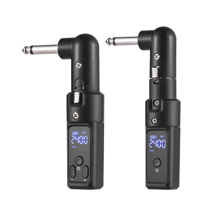 2.4G vezeték nélküli mikrofonrendszer, XLR adó-vevő, fekete, 7-8 óra, 30m
