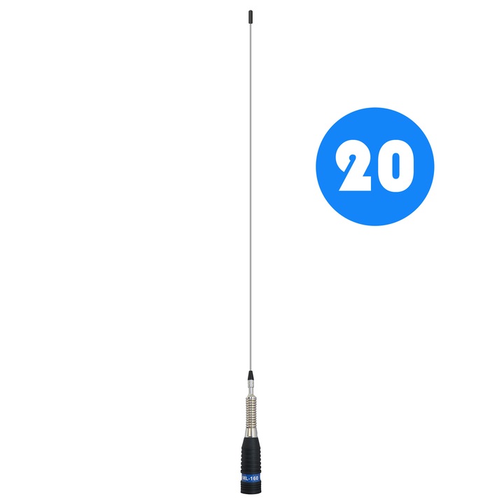 Bax 20 db PNI ML160 CB antenna, 145 cm hosszúság, 26-30MHz, 600W, kábel nélkül