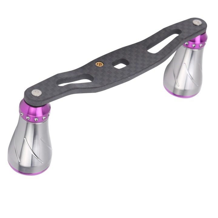 95mm-es karbon fém orsófogantyú, lila, 10.5cm