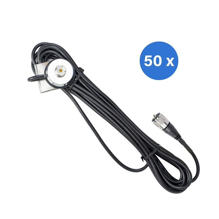 Csomag 50 darab PNI T941 antenna tartóval csomagtartóra szereléshez - 5m kábellel