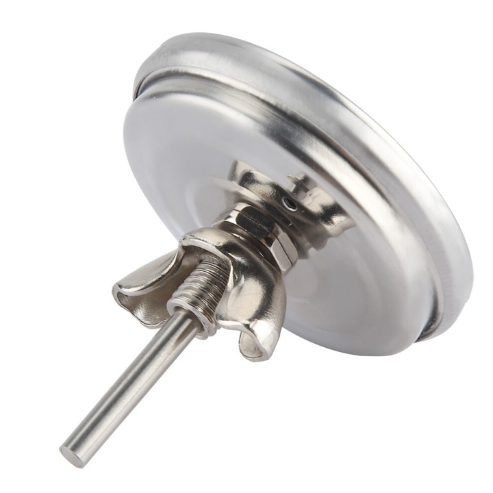 Termometru gratar analog metalic 5.2cm diametru, dubla scara, 100-700°F