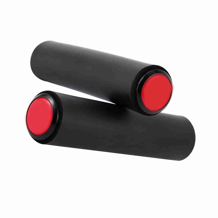 MTB kerékpár markolatok szilikon gél csúszásmentes fekete 12.8x3cm 2 db-os szett