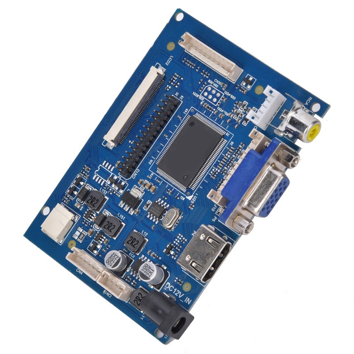 Placa controler LCD HDMI VGA AV 50Pin 800x480 cu telecomanda si tastatura mini