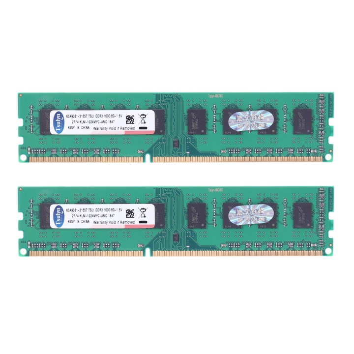 Memorie RAM DDR3 1600MHz 8GB 240 pini verde set 2 buc