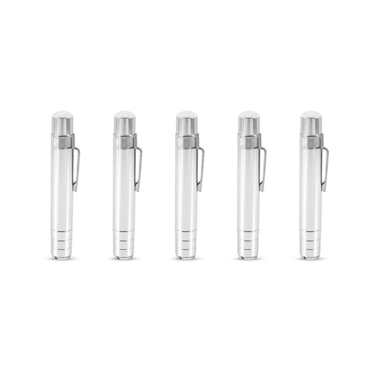 Set 5 cleme metalice pentru creta, argintiu, 9x1.3cm