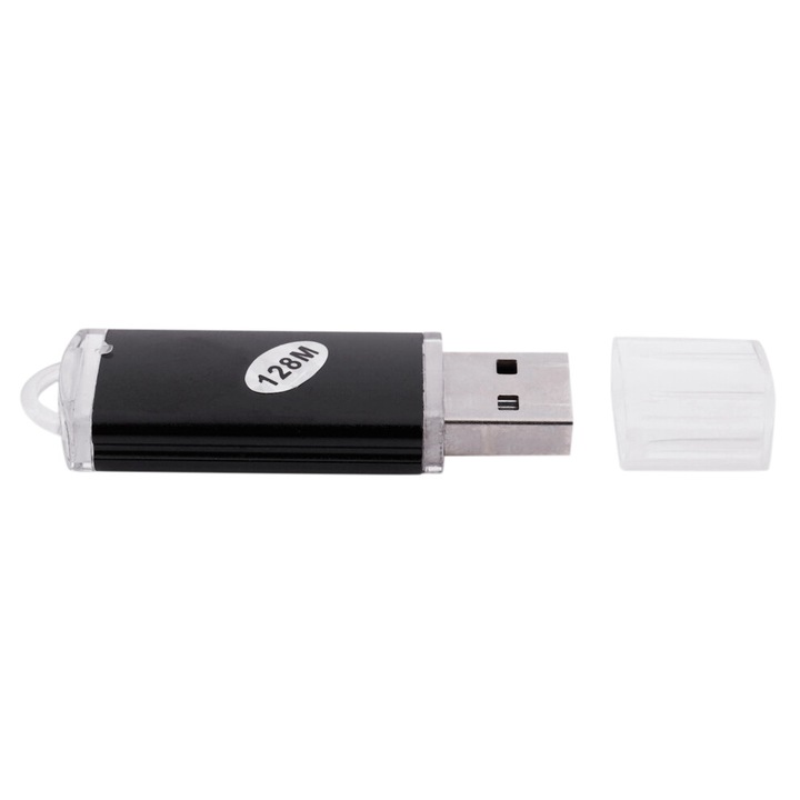 10 db USB 2.0 memória szett, 128MB, fekete, 53x17x7mm