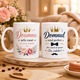 Set 2 Cani Cadou pentru Cuplu „Doamna – Sefa Casei” si „Domnul – Sotul Perfect”, Ceramica, 330 ml, Mesaje Amuzante, Alb