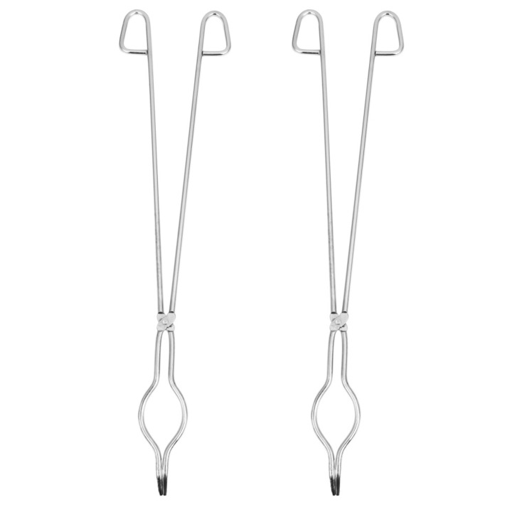 2 db tégelyfogó készlet, 50cm, rozsdamentes acél, ezüst