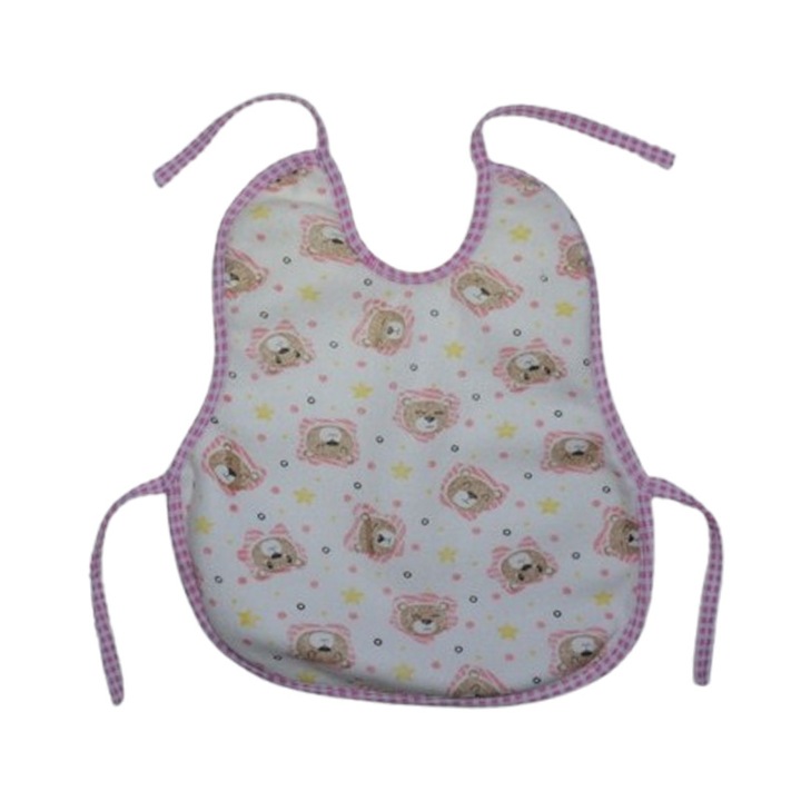 Vízálló előke babáknak, Mini Junior BVT2906, Rózsaszín