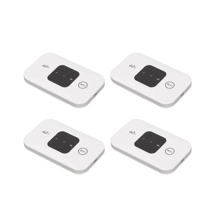 4G LTE vezeték nélküli router szett, fehér, hordozható, 2100mAh, 8-10 felhasználó