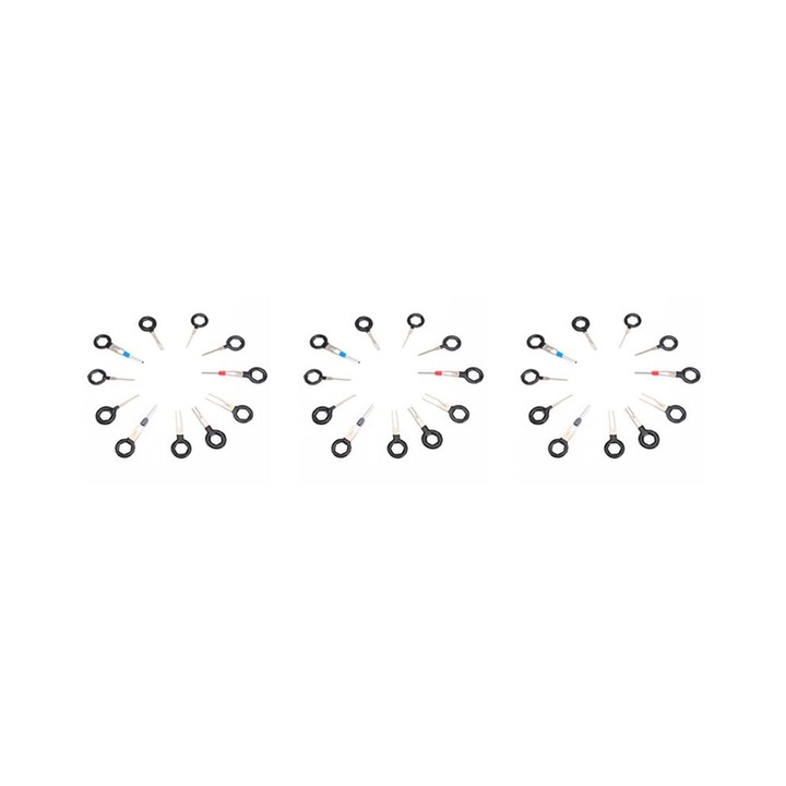 Set scule extragere terminale auto 33 piese, otel, negru-argintiu