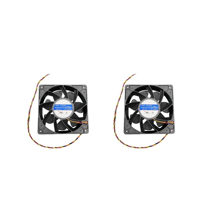 Ventilátor PC 2 db fekete műanyag 120x38mm 6000RPM