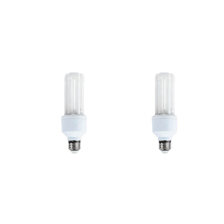 Set 2 Becuri UVB UVA pentru Pasari 20W Alb 2.4% UVB E27