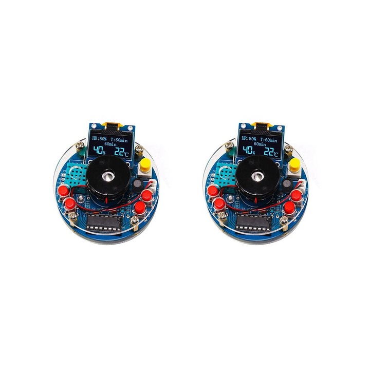 Kit umidificator USB cu afisaj OLED, temperatura si umiditate, 60x60mm, alb